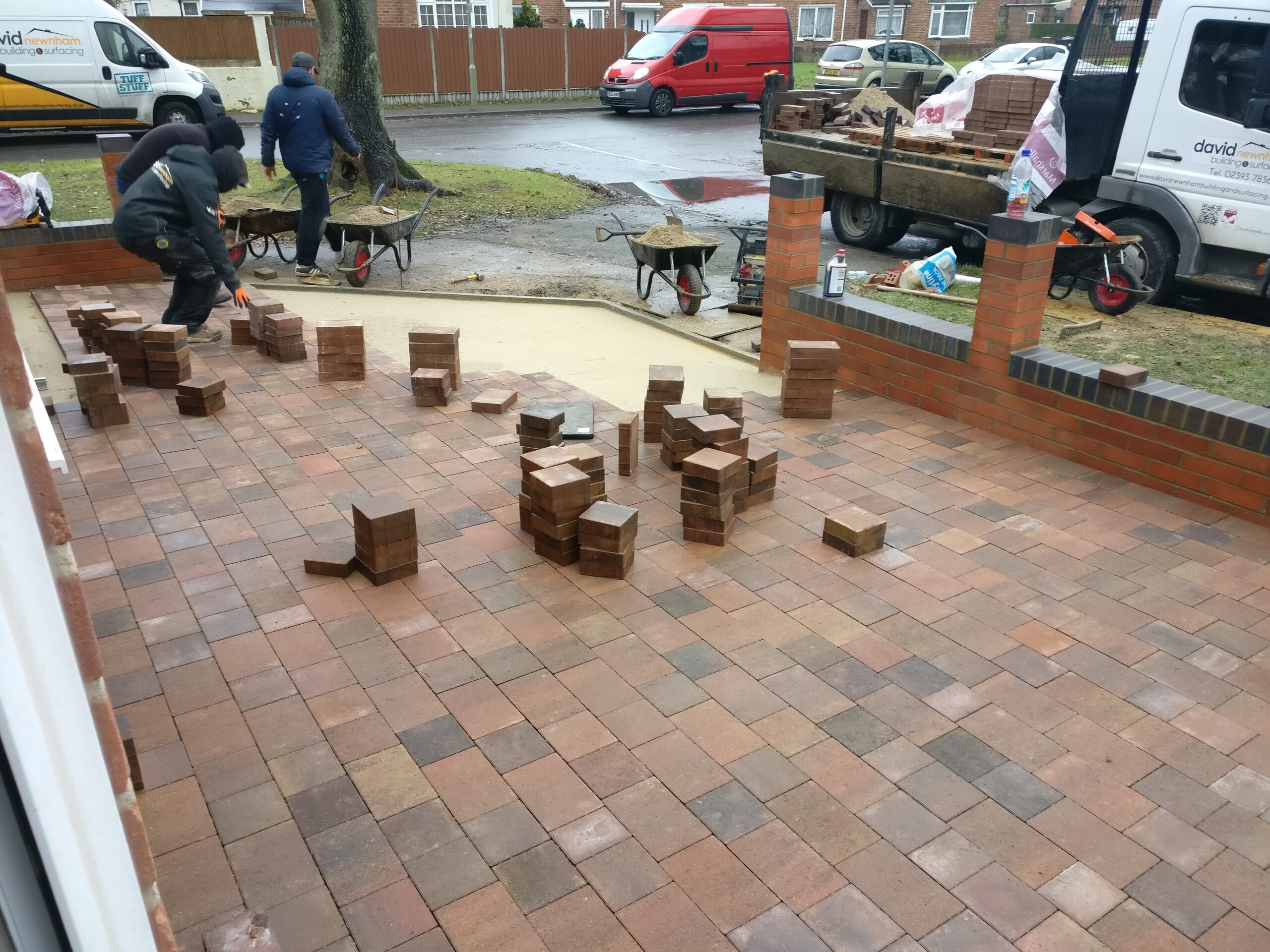 Block driveway using Marshalls blockwork bricks