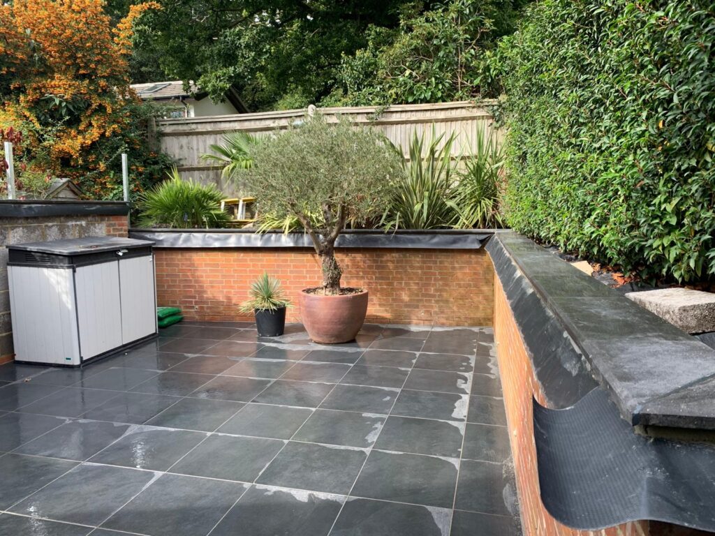 Garden Patio Space Finished Grey Slate
